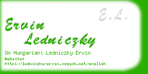 ervin ledniczky business card